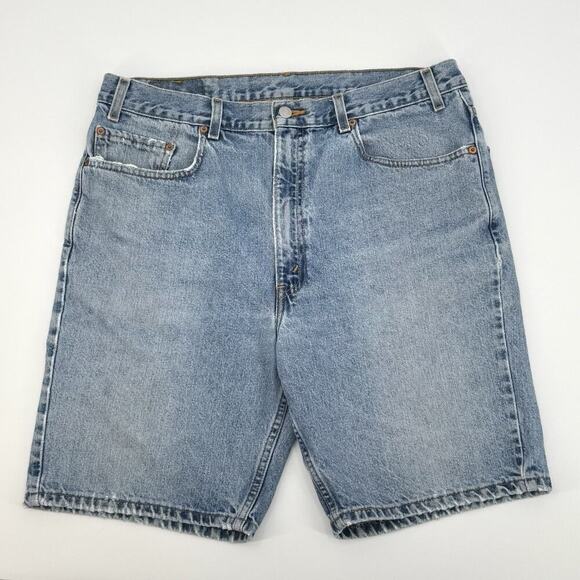 Vintage Levis 505 Jean Shorts Men's 38 Blue 9” Inseam Jorts y2k Cowboy Western - Picture 1 of 10